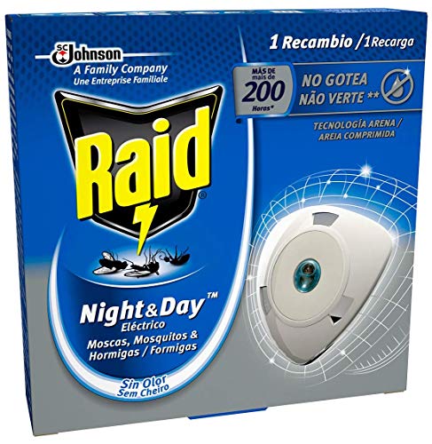 Raid - Night & Day repelente de moscas, mosquitos y hormigas, recambio