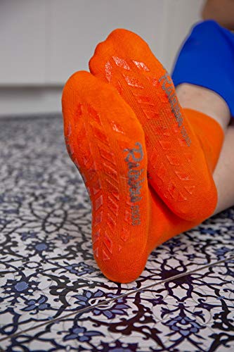 Rainbow Socks - Hombre Mujer Calcetines Antideslizantes ABS Colores de Algodón - 4 Pares - Azul Rojo Turquesa Amarillo - Talla 44-46