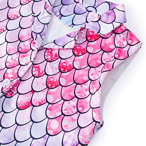 RAISEVERN Petite Ladies Girls Vestidos Cuello de Cobertura púrpura Vestido de Fiesta Vestido de Noche Sin Mangas hasta la Rodilla Midi Vestido de Tirantes 10-11 años Sirena