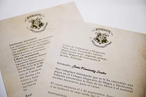Rak Mark Carta aceptación Hogwarts en Castellano Personalizada Harry Potter