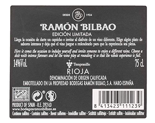Ramón Bilbao Vino Tinto Edición Limitada - Estuche 2 botellas 700 ml