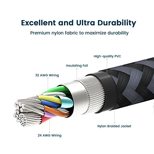 Rampow Cable USB Tipo C a USB A 3.0 Cable USB C Nylon Duradero-Garantía de por Vida-[USB C 3.1 Gen 1] Compatible con Samsung Note 9/S9/S8, HTC 10/U11/U12+, LG G5/G6, Sony Xperia XZ-Gris Espacial 2M