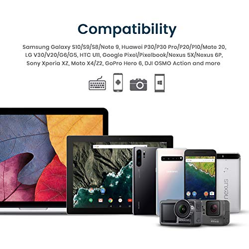 Rampow Cable USB Tipo C a USB A 3.0 Cable USB C Nylon Duradero-Garantía de por Vida-[USB C 3.1 Gen 1] Compatible con Samsung Note 9/S9/S8, HTC 10/U11/U12+, LG G5/G6, Sony Xperia XZ-Gris Espacial 2M