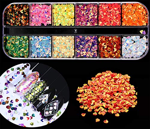 Ranvi 3000 Piezas (5 Cajas) Kit de diamantes de imitación de arte de uñas Piedras de diamante de imitación con 1 pieza, para suministros de decoración de arte de uñas