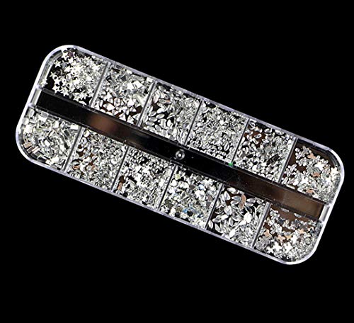 Ranvi 3000 Piezas (5 Cajas) Kit de diamantes de imitación de arte de uñas Piedras de diamante de imitación con 1 pieza, para suministros de decoración de arte de uñas