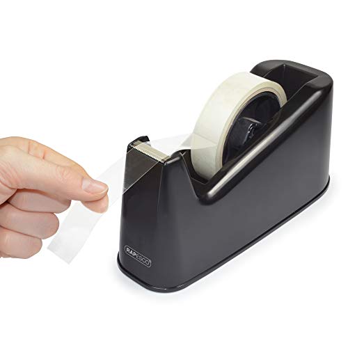 Rapesco Accesorios - Dispensador de cinta adhesiva para rollos de tamaño grande, negro