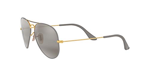 Ray-Ban 0Rb3025 Gafas de Sol, Gold On Top Matte Grey, 57 para Hombre