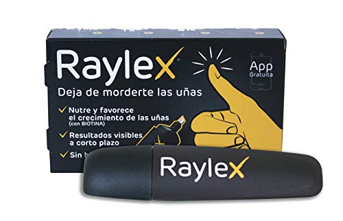 RAYLEX - Tratamiento para dejar de morderse y crecimiento de las uñas, Aplicador/dosificador, Formato rotulador, Con biotina (Vitamina H), Incoloro, 1.5 ml