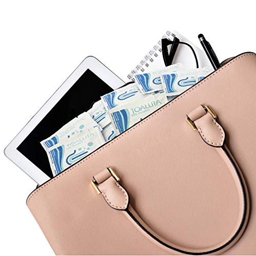 RC ocio Pack de 100 Toallitas desinfectantes de Manos y Superficies Desechables 60 x80 mm con 70% - 75% de Alcohol desinfectante Ideal para Manos, moviles, Pantallas