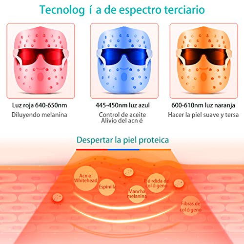 REAKOO light therapy mask Mascarilla LED mascarilla facial Mascarilla de terapia de luz Tratamientos para el acné Activar colágeno Mascarilla blanqueadora LED Tratamiento de la piel para el rostro