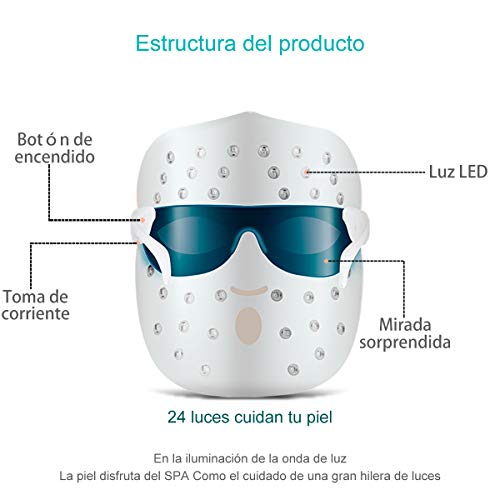 REAKOO light therapy mask Mascarilla LED mascarilla facial Mascarilla de terapia de luz Tratamientos para el acné Activar colágeno Mascarilla blanqueadora LED Tratamiento de la piel para el rostro