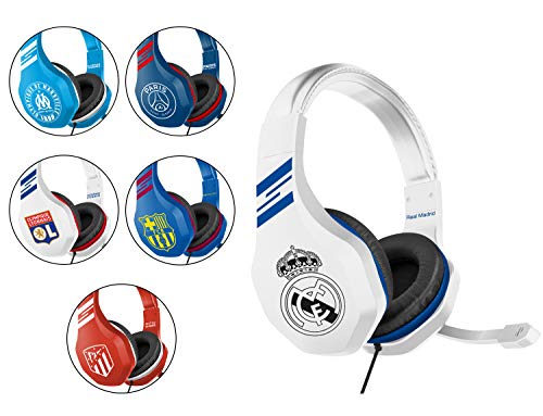 Real Madrid Auriculares gaming - accesorio gamer para PS4, PS4 Pro, Xbox One, PC