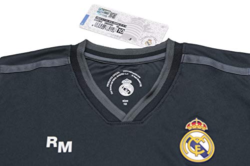 Real Madrid Kit Segunda Equipación Infantil ISCO Producto Oficial Licenciado Temporada 2018-2019 (Gris Grafito, Talla 6)