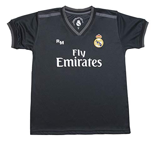 Real Madrid Kit Segunda Equipación Infantil ISCO Producto Oficial Licenciado Temporada 2018-2019 (Gris Grafito, Talla 6)