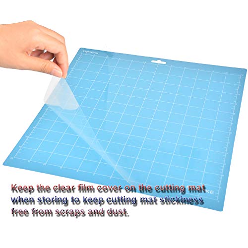 REALIKE luz Agarre Adhesivo Alfombrilla de Corte 3 uds 12X12” de Adherencia Cutting Mat para Todas las Máquinas Silhouette Cameo y Cricut
