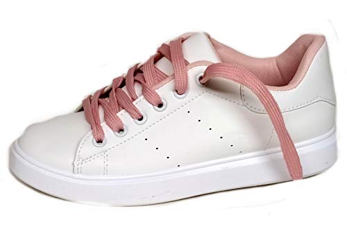 Rebelde - Bamba Ardilla para Mujeres, Talla 41, Color Blan/Rosa