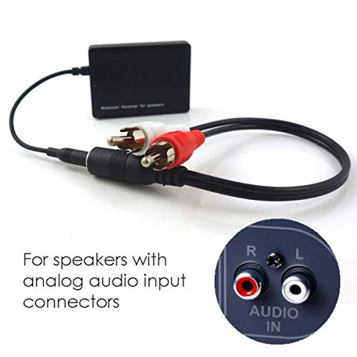 Receptor Bluetooth para televisión, receptor inalámbrico de audio estéreo con conector jack de 3,5 mm, adaptador universal para sistema de audio estéreo de hogar/coche