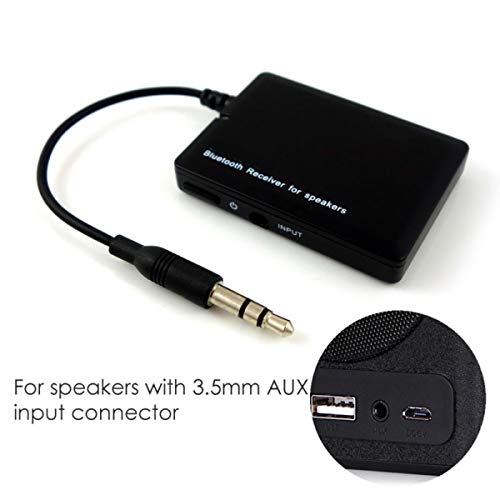 Receptor Bluetooth para televisión, receptor inalámbrico de audio estéreo con conector jack de 3,5 mm, adaptador universal para sistema de audio estéreo de hogar/coche