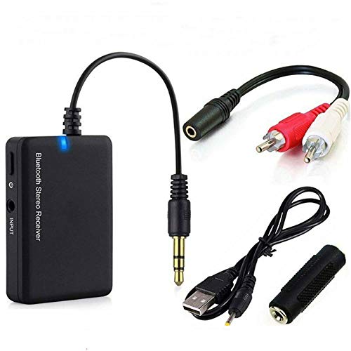 Receptor Bluetooth para televisión, receptor inalámbrico de audio estéreo con conector jack de 3,5 mm, adaptador universal para sistema de audio estéreo de hogar/coche