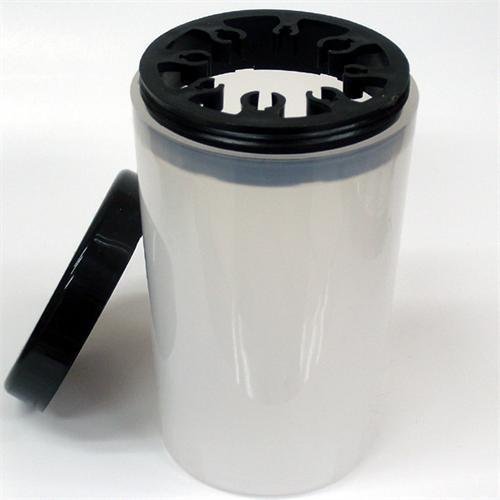 Recipiente para pinceles - Vaso para la limpieza de pinceles - Color blanco - con tapón - Blucc Style