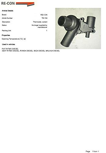 RECON TE104 Termostato