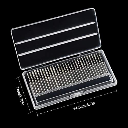 Rectificadoras de diamante Fresas de diamante Juego de brocas recubiertas de diamante, 30 piezas Juego de fresas de escofina rotativa Juego de cortadores con herramientas rotativas de vástago de 3 mm