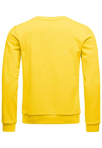 Red Bridge Sudadera Basica Unicolor de algodón para Hombre Amarillo