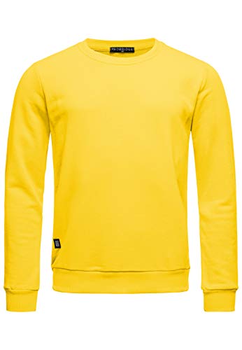 Red Bridge Sudadera Basica Unicolor de algodón para Hombre Amarillo
