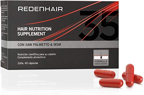REDENHAIR | Hair Nutrition Supplement Comprimidos | Pastillas Crece Pelo | Tratamiento Anticaída de Cabello | Estimulador Crecepelo | Anticaída Cabello Mujer y Hombre | 60 Cápsulas