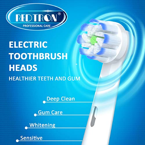 REDTRON Recambios Cepillo Compatible con Oral B, 8 cabezales de cepillo de dientes eléctricos para Oral B Sensitive, Oral B Pro, Vitality y más