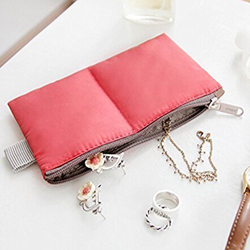 Reeamy-Home Bolso de tocador Portátil de Viaje, Higiene y Cosmética Bolsa a Prueba de Agua Kit de Viaje Organizador de Almacenamiento de baño de Maquillaje con Asas (Color : Red)