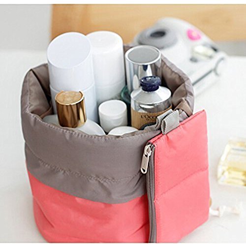 Reeamy-Home Bolso de tocador Portátil de Viaje, Higiene y Cosmética Bolsa a Prueba de Agua Kit de Viaje Organizador de Almacenamiento de baño de Maquillaje con Asas (Color : Red)