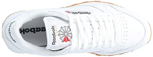 Reebok Classic Leather - Zapatillas de cuero para hombre, color blanco (white / gum 2), talla 44