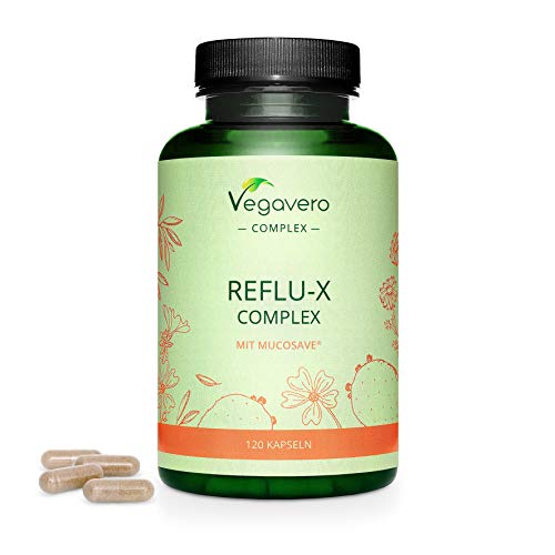 Reflujo Complex Vegavero® | Suplemento Natural para Acidez Estomacal | Sin Aditivos Artificiales | Apto Para Veganos | Antiácido & Digestión | 120 Cápsulas