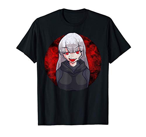 Regalo de diseño de Halloween de chica vampiro de anime Camiseta