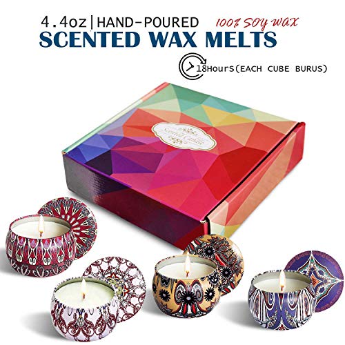 Regalo de Velas Perfumadas,AMAYGA Velas Aromaticas,Cera de Soja Natural,Aromaterapia Decoración para Relajación Fiesta Boda Baño Yoga Navidad Día de San Valentín Regalos