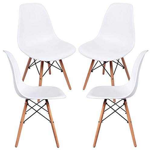 Regalos Miguel - Packs Sillas Comedor - Pack 4 Sillas Tower Basic - Blanco - Envío Desde España