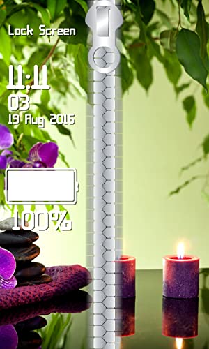 Relax pantalla de bloqueo de la cremallera