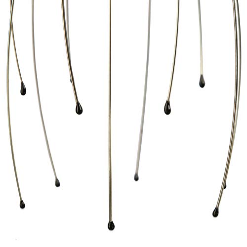 Relaxdays Masajeador - Cabeza Araña con 12 Patas, Metal, 24.5x10 cm, Dorado