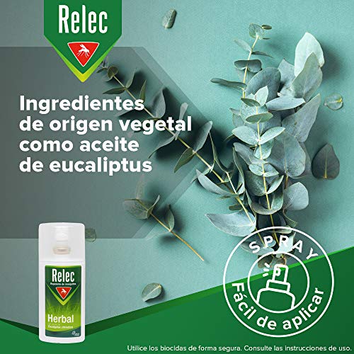 Relec Herbal Spray Repelente Eficaz Antimosquitos con Ingredientes de Origen Natural - 75 ml