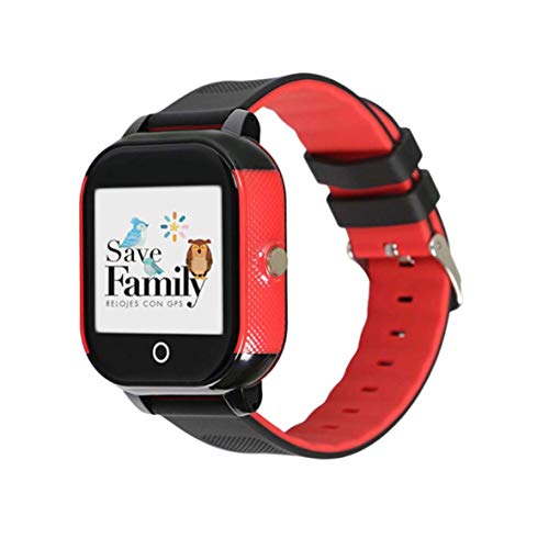 Reloj con GPS para niños Save Family Modelo Junior Acuático Negro. Smartwatch con botón SOS, Permite Llamadas y Mensajes. Resistente al Agua Ip67. App Propia SaveFamily.