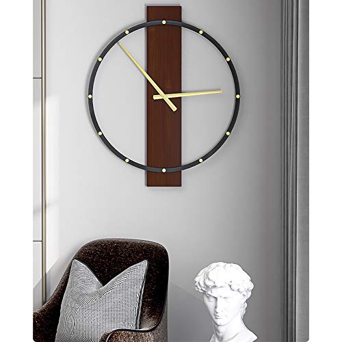 Reloj de pared grande de 20 pulgadas, no hace tickets – Vintage Simple Metal Art silencioso reloj de pared para sala de estar decorativo 53 cm, estilo 2