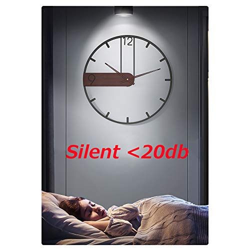 Reloj de pared grande de 20 pulgadas, no hace tickets – Vintage Simple Metal Art silencioso reloj de pared para sala de estar decorativo 53 cm, estilo 3