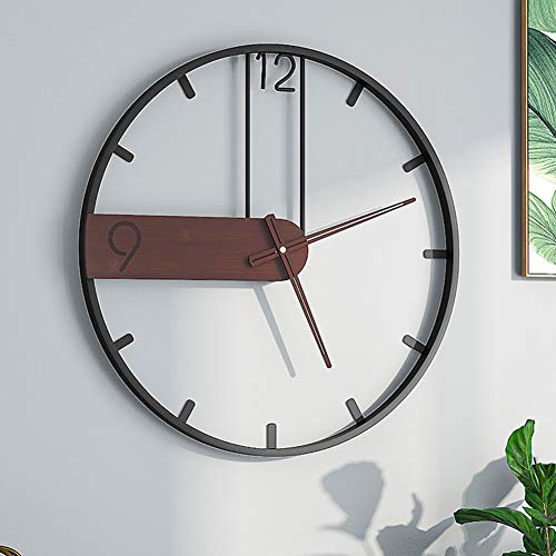 Reloj de pared grande de 20 pulgadas, no hace tickets – Vintage Simple Metal Art silencioso reloj de pared para sala de estar decorativo 53 cm, estilo 3