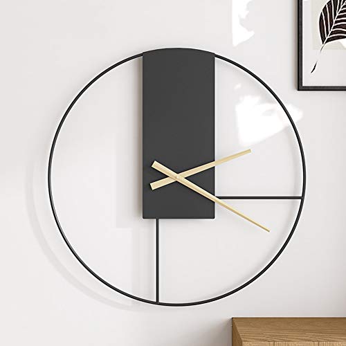 Reloj de pared grande de 20 pulgadas, no hace tickets – Vintage Simple Metal Art silencioso reloj de pared para sala de estar decorativo 53 cm, estilo 1