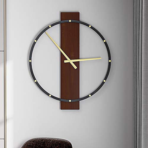 Reloj de pared grande de 20 pulgadas, no hace tickets – Vintage Simple Metal Art silencioso reloj de pared para sala de estar decorativo 53 cm, estilo 2