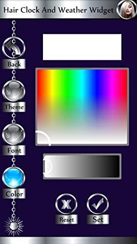 Reloj del pelo y el widget del tiempo