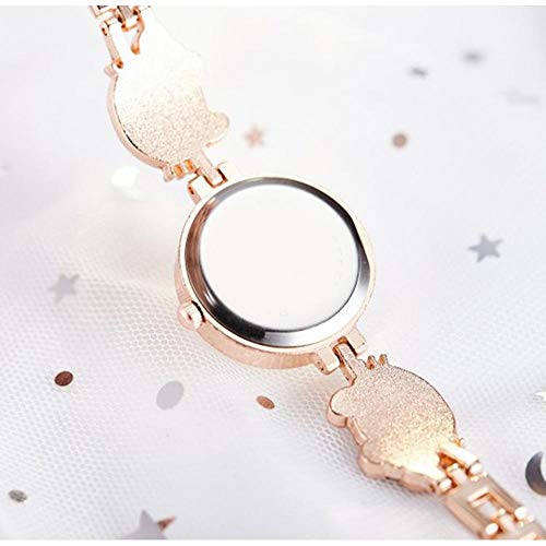 Reloj Niño XYBB Relojes para niños Pulsera Encantadora de Dibujos Animados Estudiante Lindo Bling Bling Crystal Diamond Watc Blanco