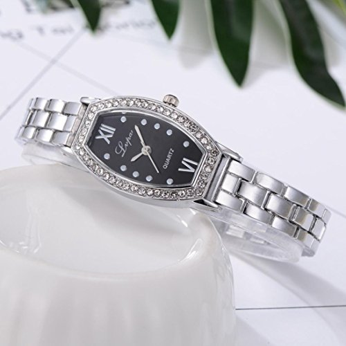 Relojes de Mujer Plateado 2018 Pulsera de Cuarzo de Acero Inoxidable Diamantes Cristalino por ESAILQ