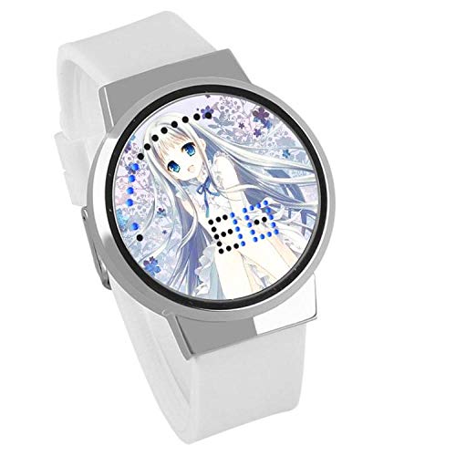 Relojes De Pulsera Sin Olor A Nombres De Flores A Prueba De Agua Estampado Brillante De Anime para Ver El Temperamento De Los Estudiantes De Moda Y Los Estudiantes White G